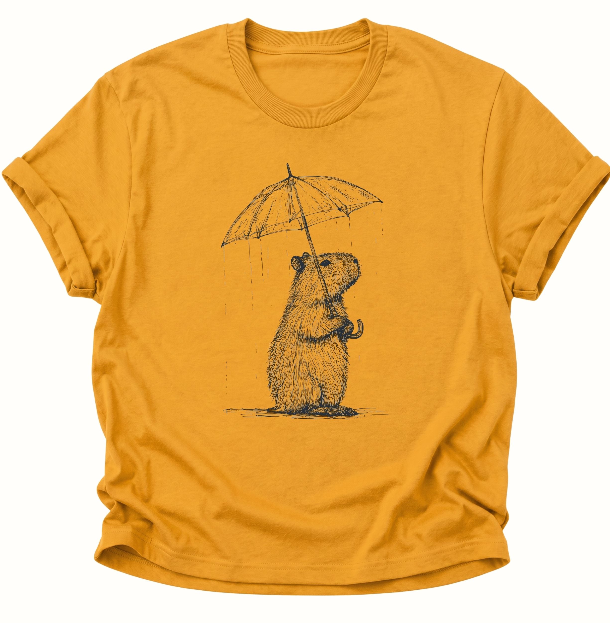 Capybara in the Rain Unisex T-Shirt
