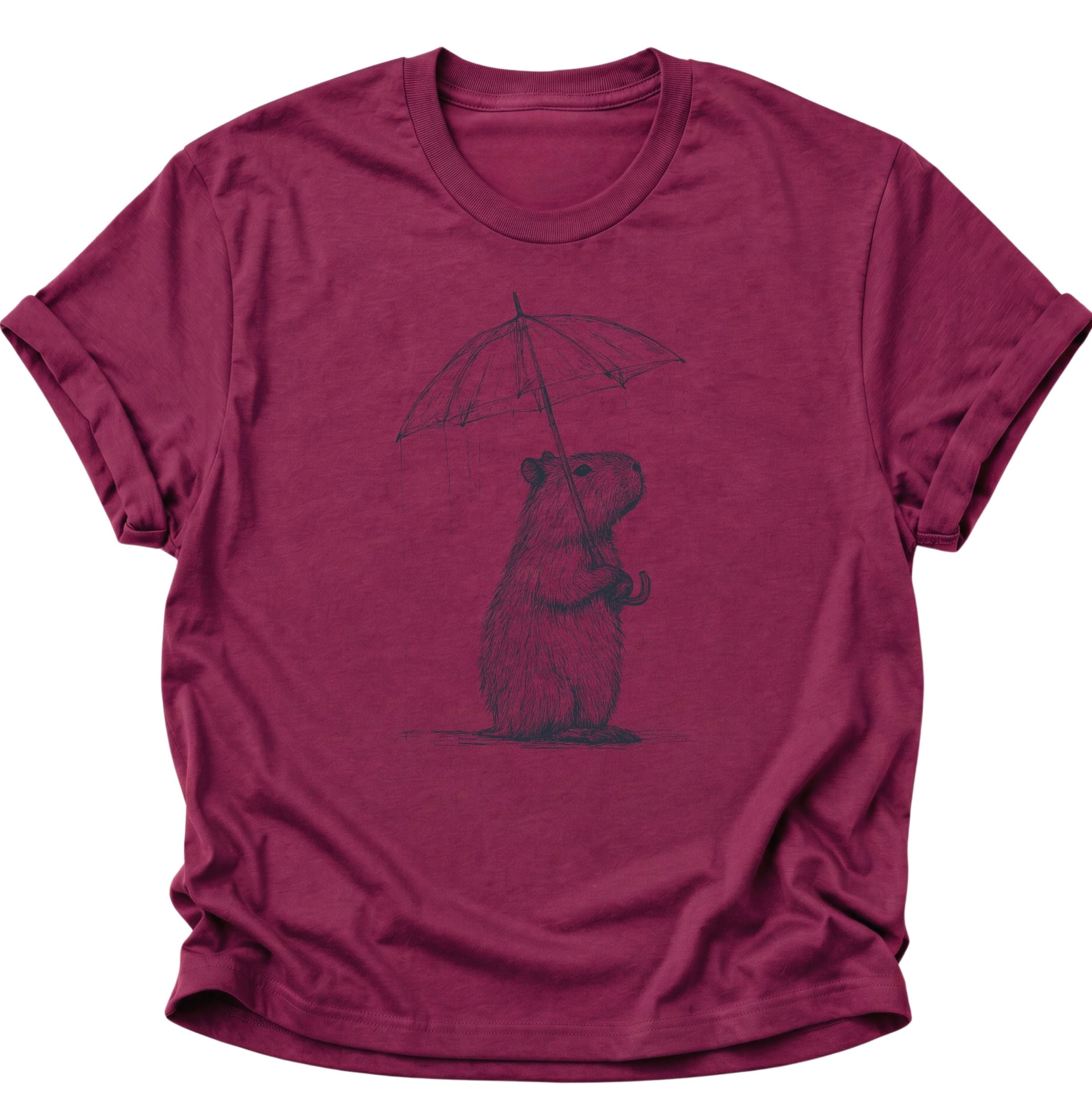 Capybara in the Rain Unisex T-Shirt