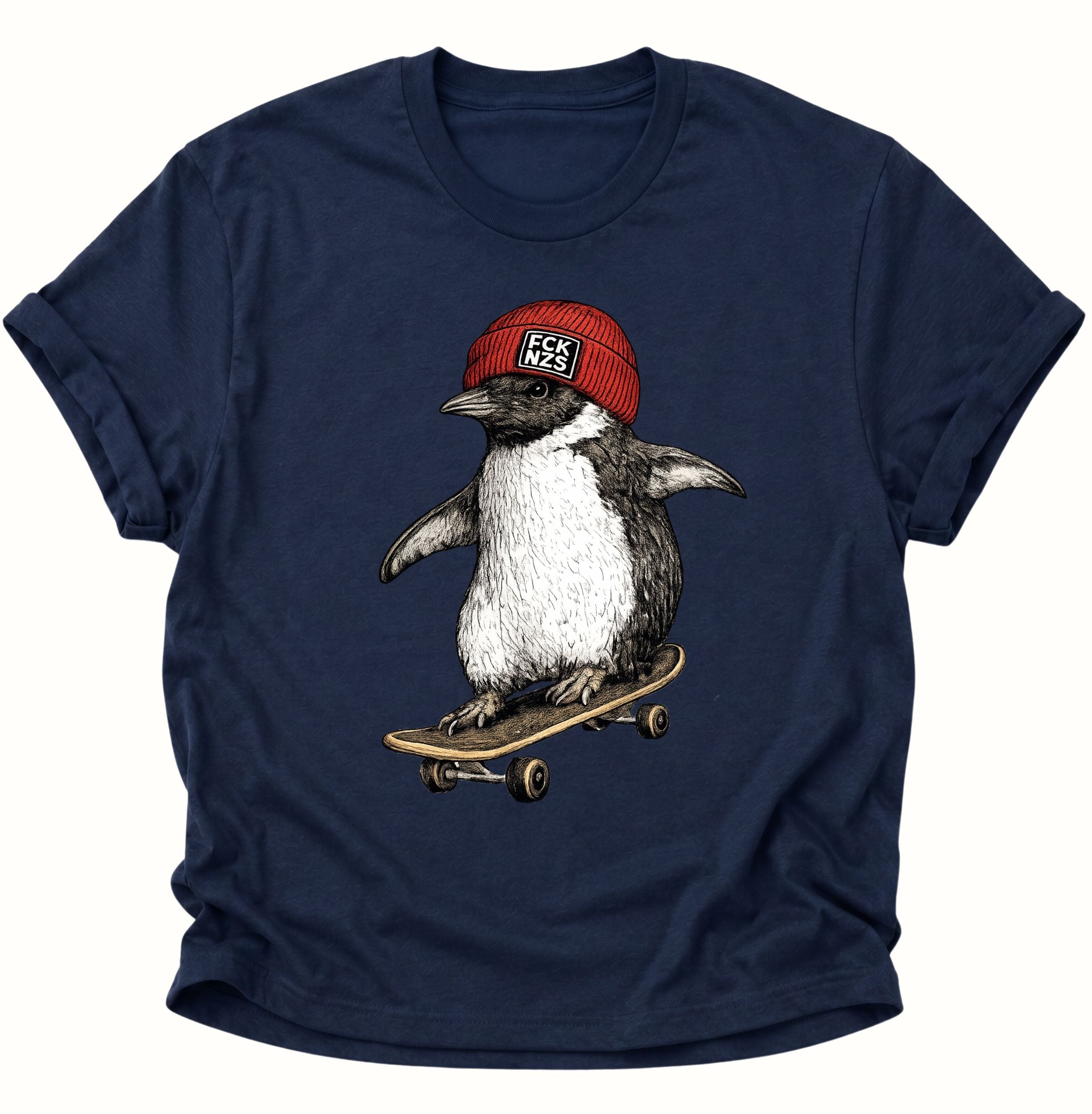 FCK NZS Skater Penguin Unisex T-Shirt