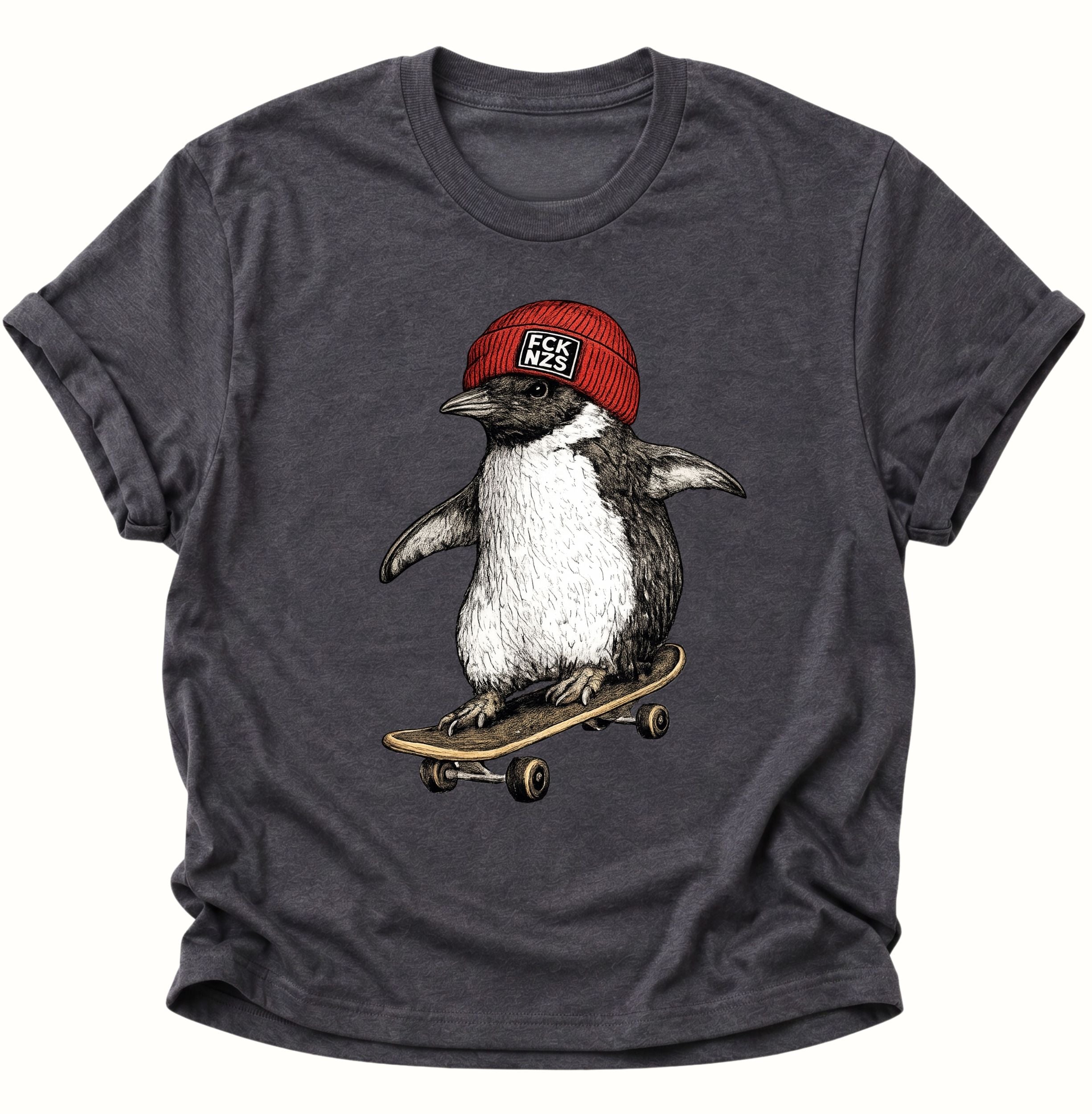 FCK NZS Skater Penguin Unisex T-Shirt