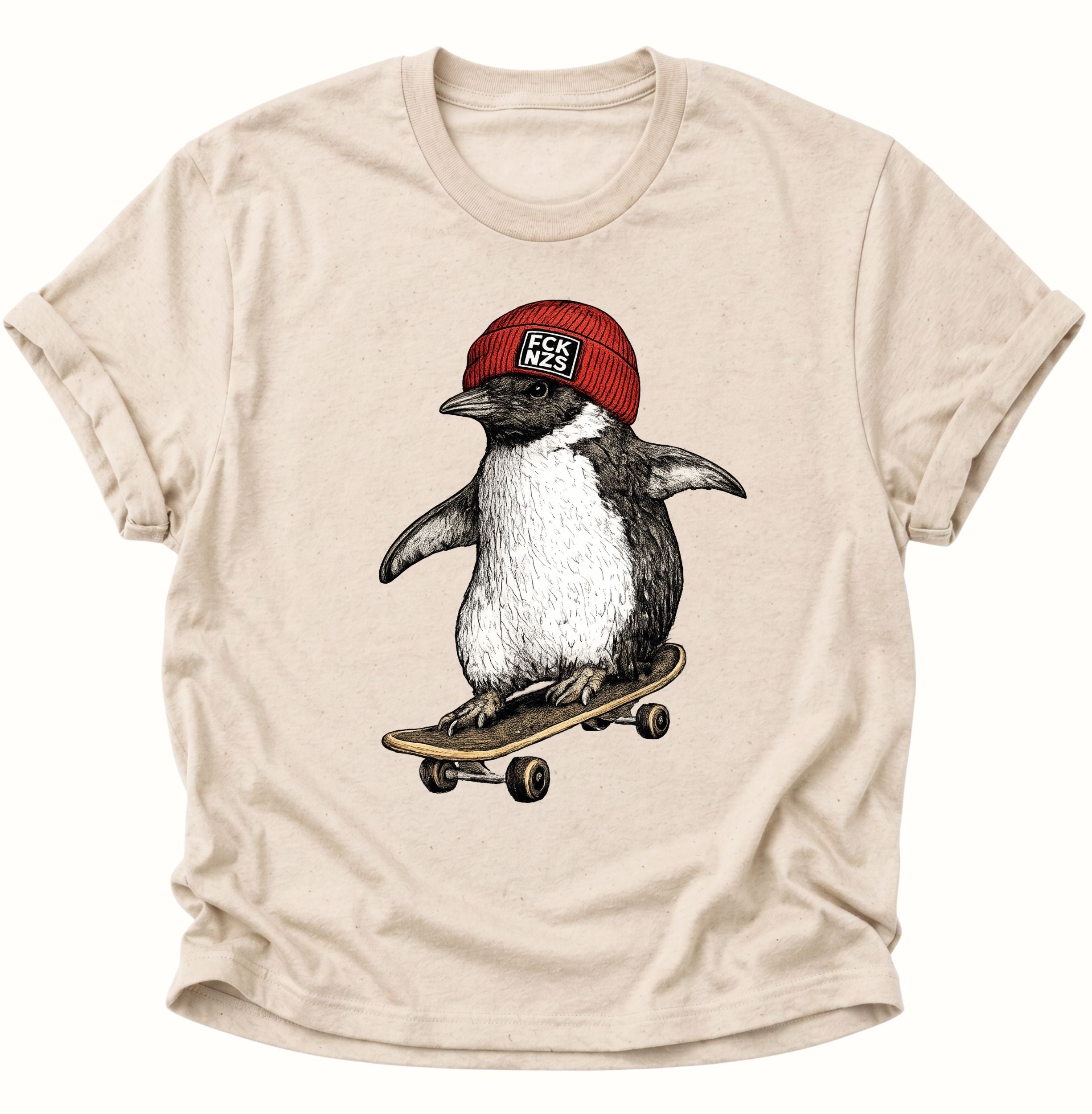 FCK NZS Skater Penguin Unisex T-Shirt