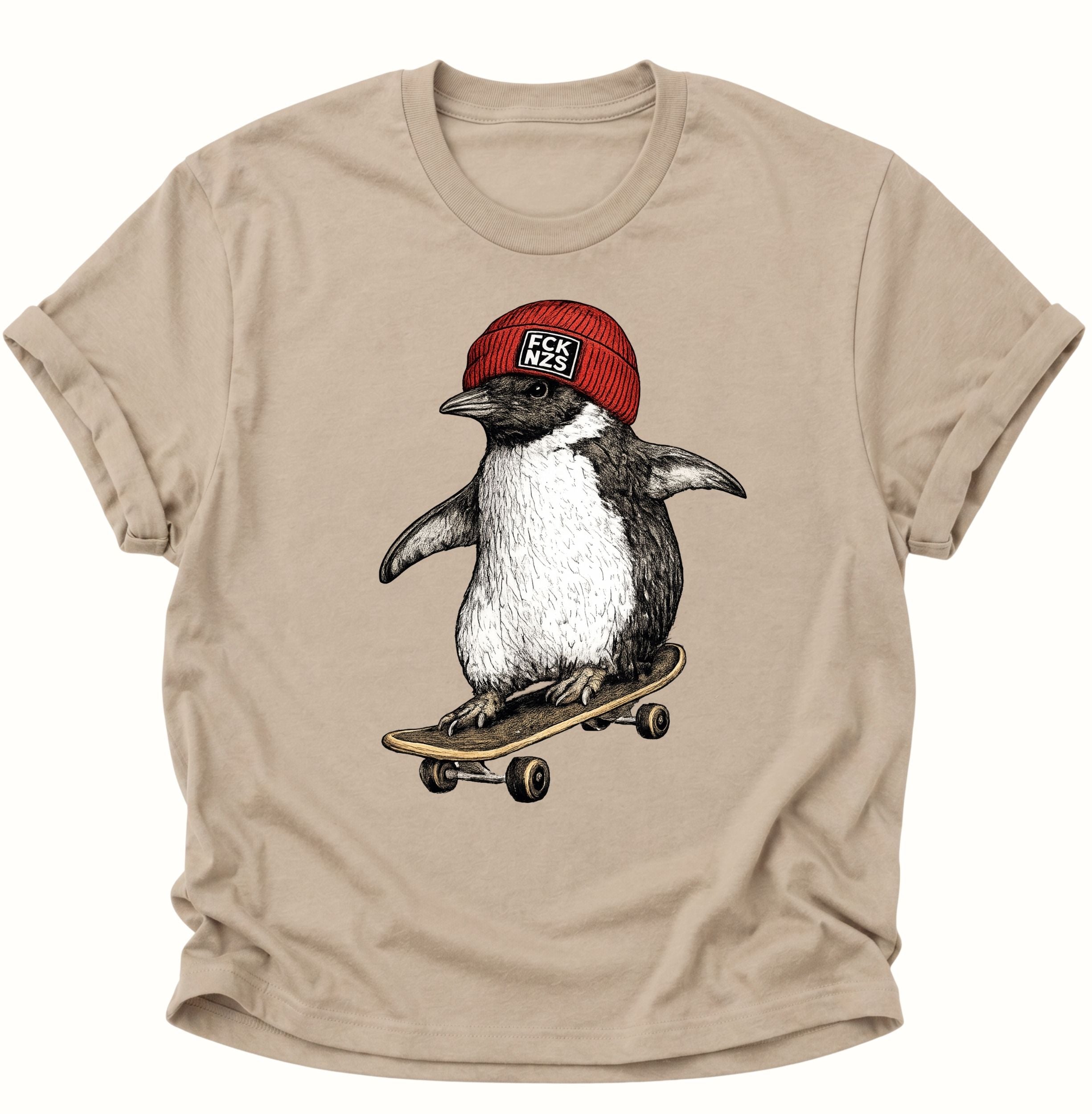FCK NZS Skater Penguin Unisex T-Shirt