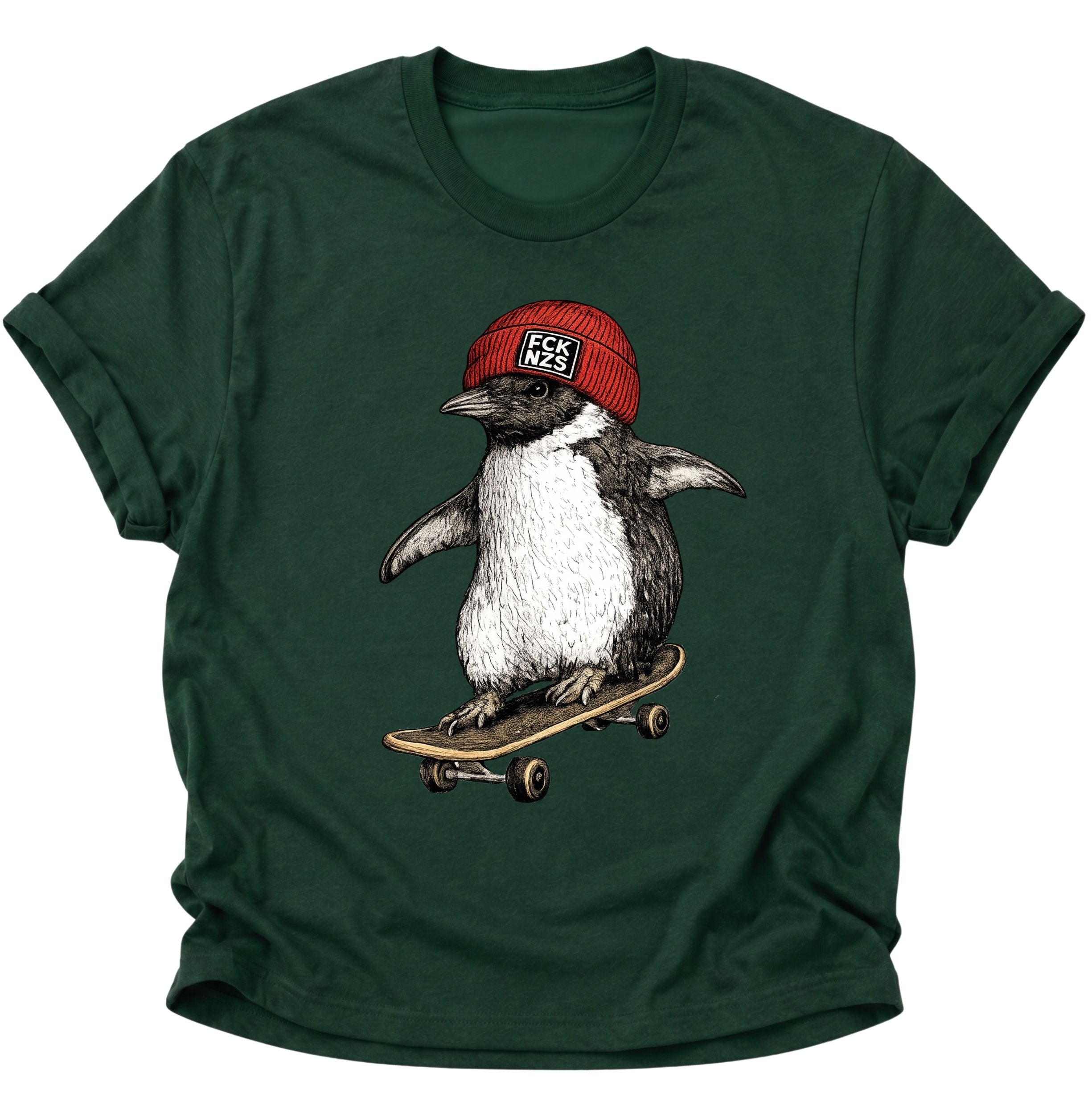 FCK NZS Skater Penguin Unisex T-Shirt