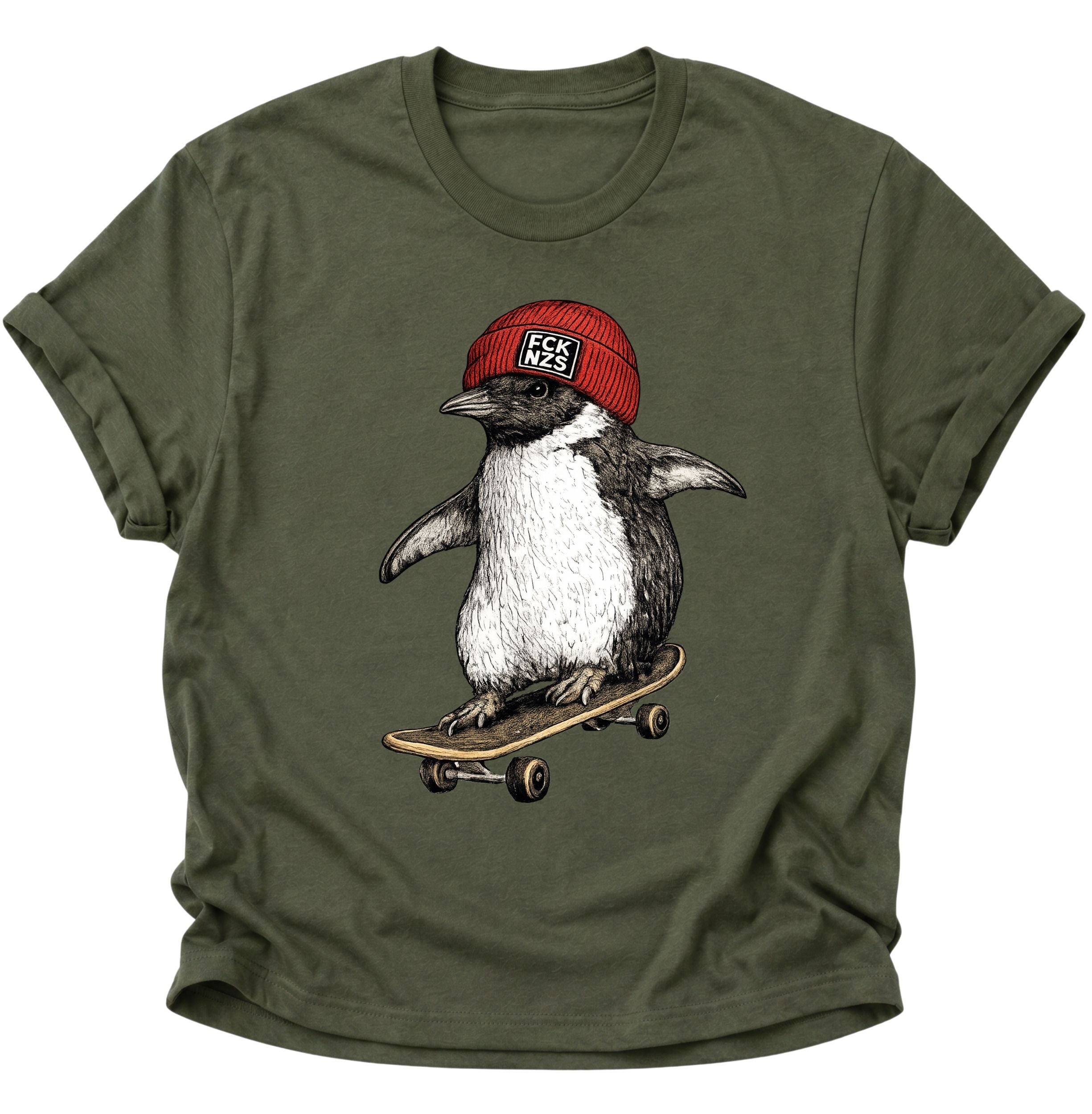 FCK NZS Skater Penguin Unisex T-Shirt