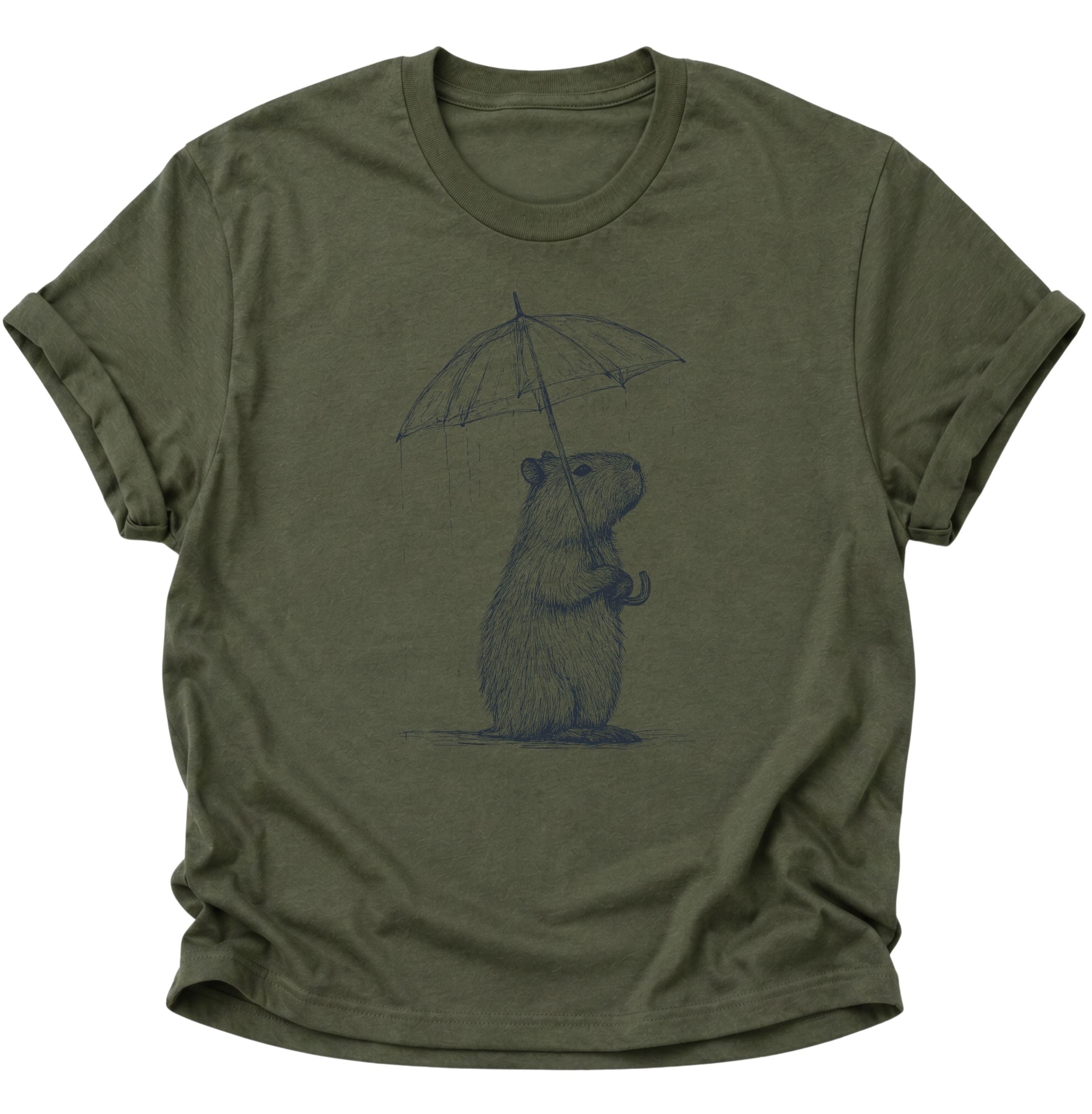 Capybara in the Rain Unisex T-Shirt