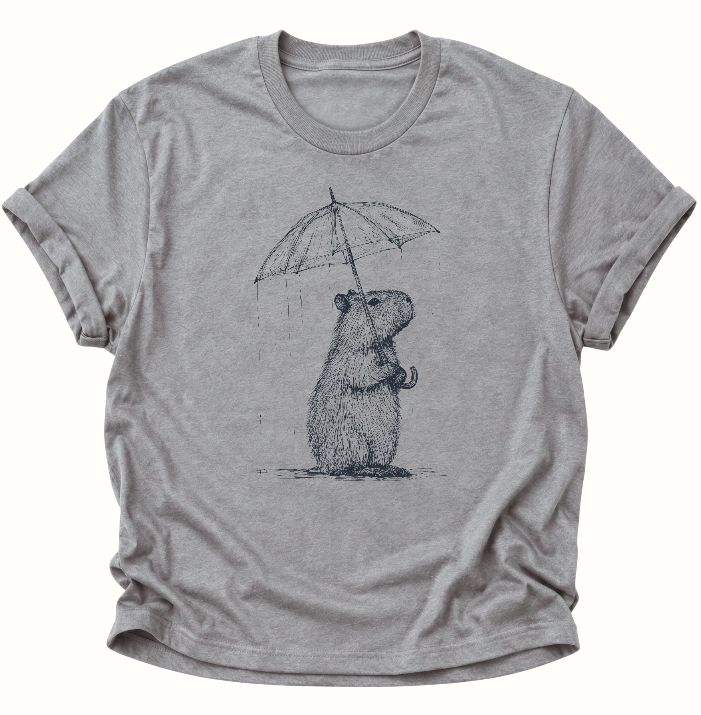 Capybara in the Rain Unisex T-Shirt