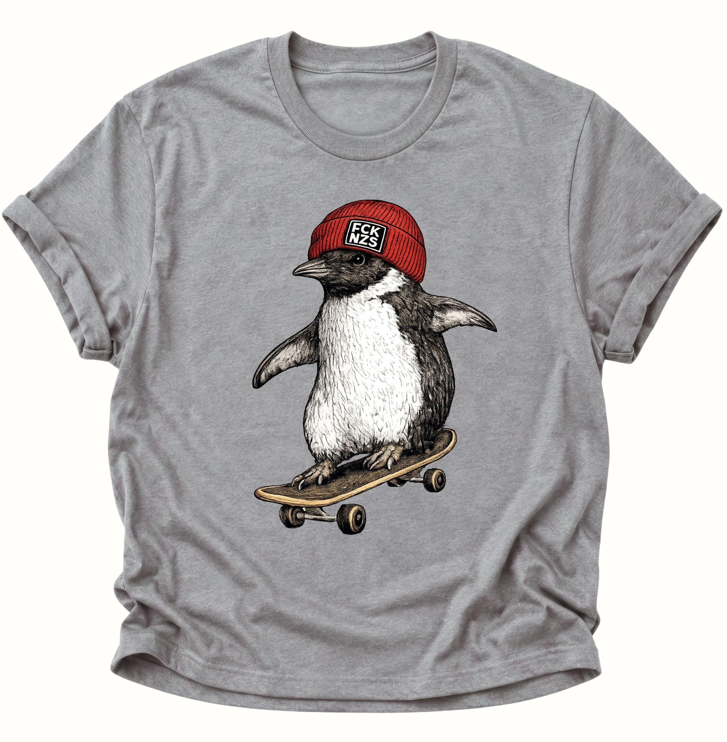 FCK NZS Skater Penguin Unisex T-Shirt