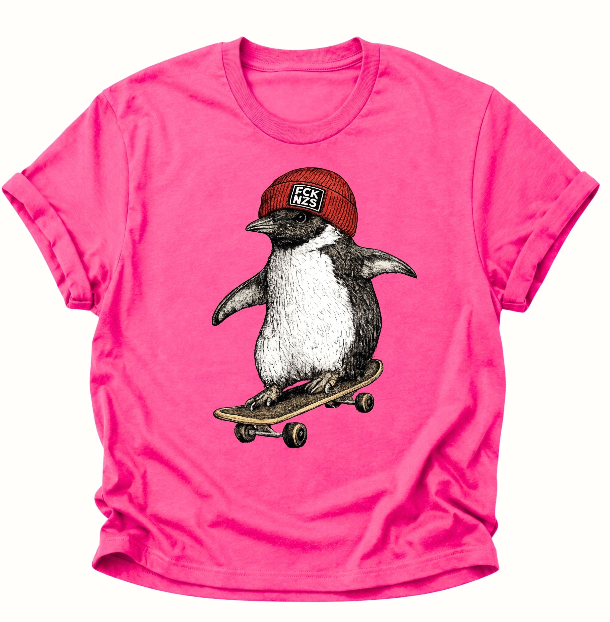 FCK NZS Skater Penguin Unisex T-Shirt