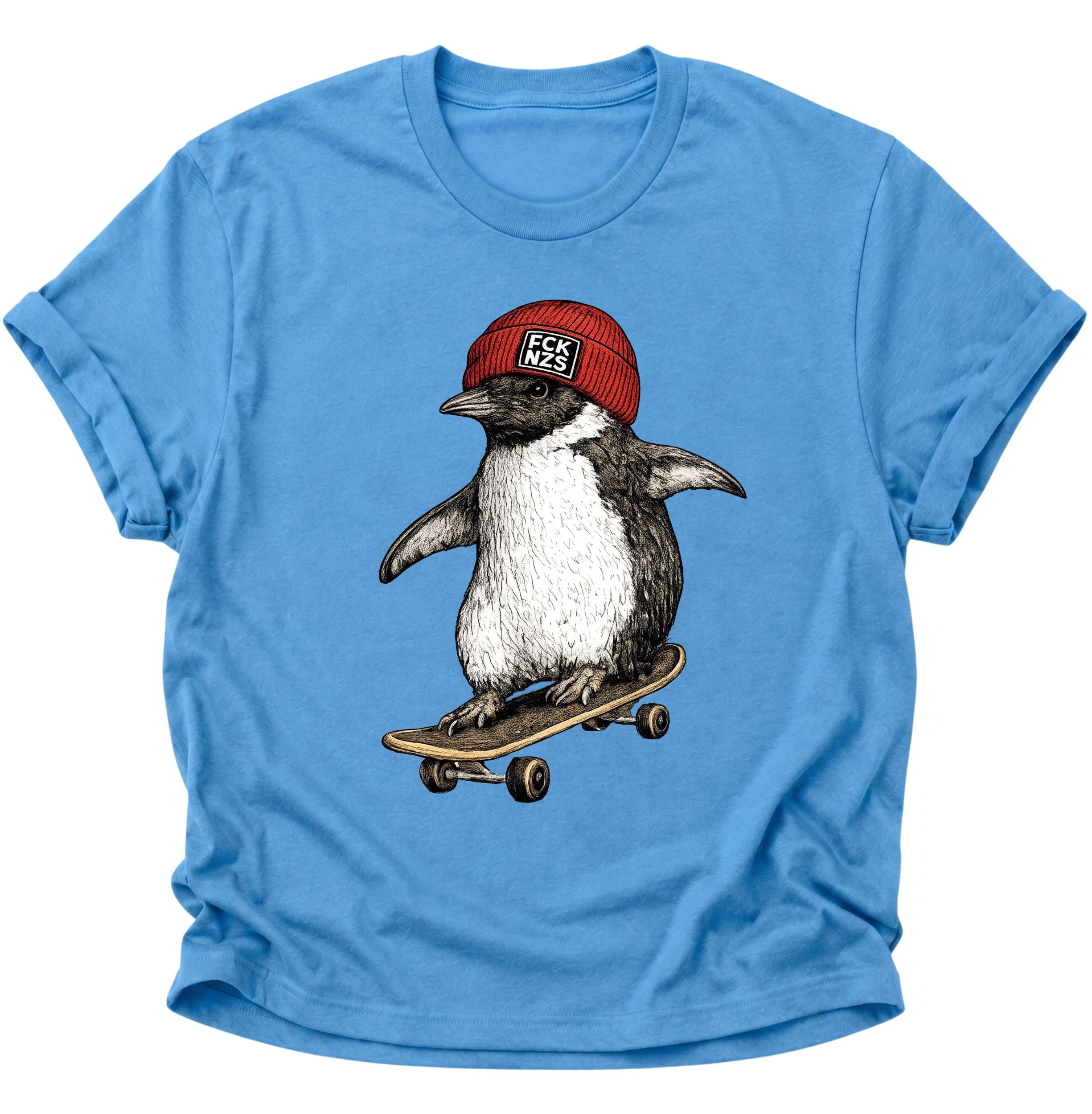 FCK NZS Skater Penguin Unisex T-Shirt