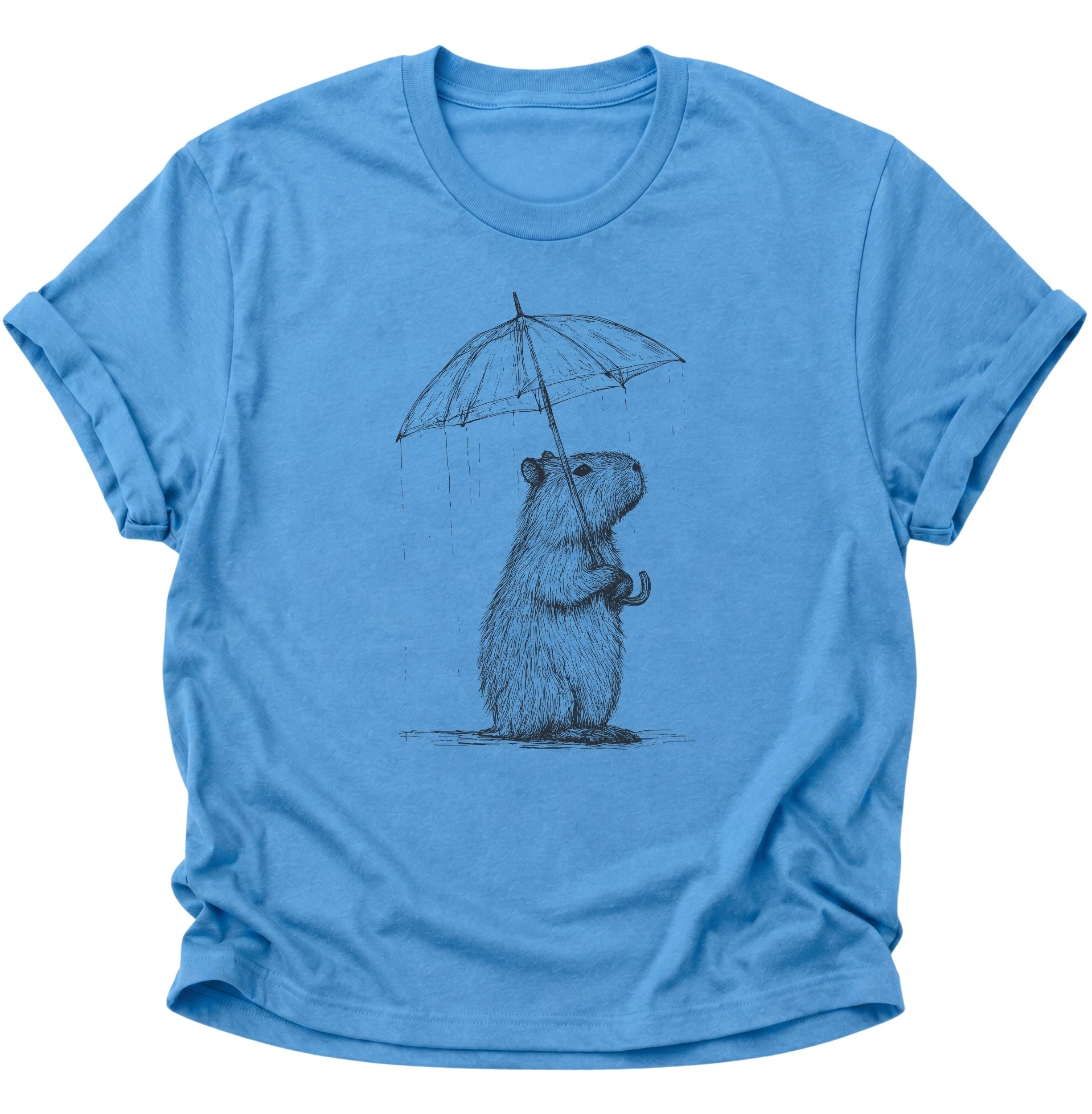 Capybara in the Rain Unisex T-Shirt