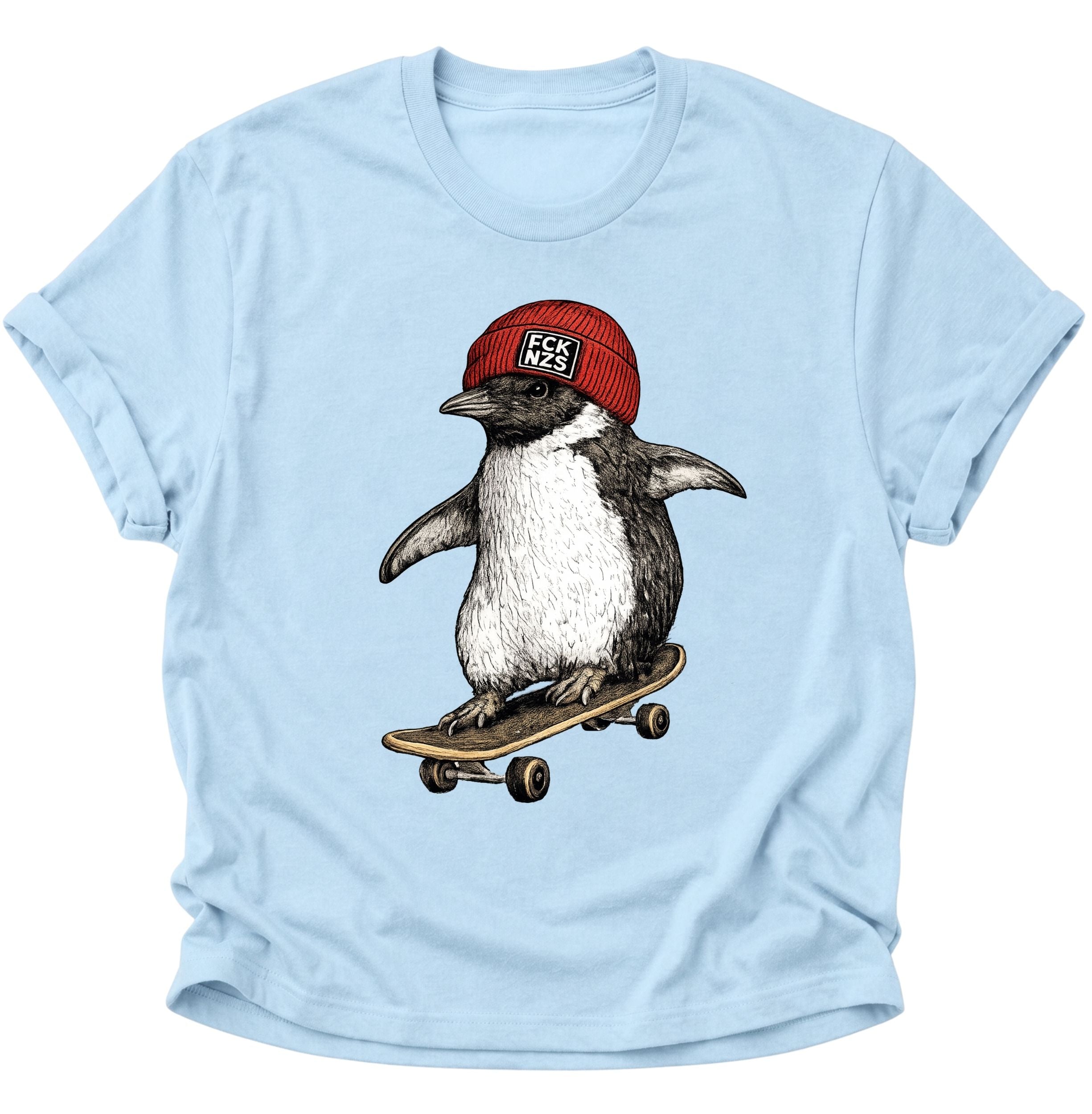 FCK NZS Skater Penguin Unisex T-Shirt