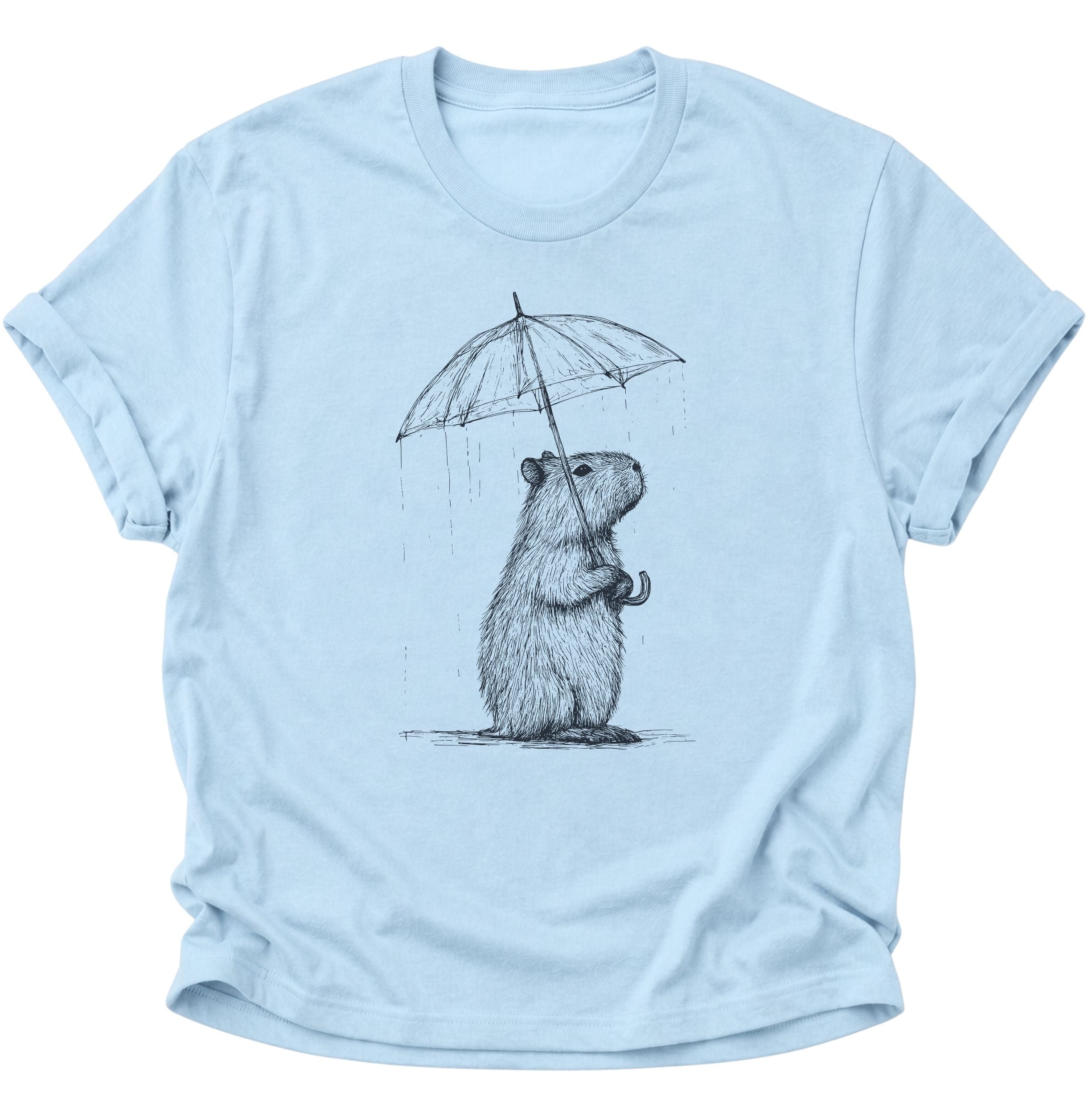 Capybara in the Rain Unisex T-Shirt