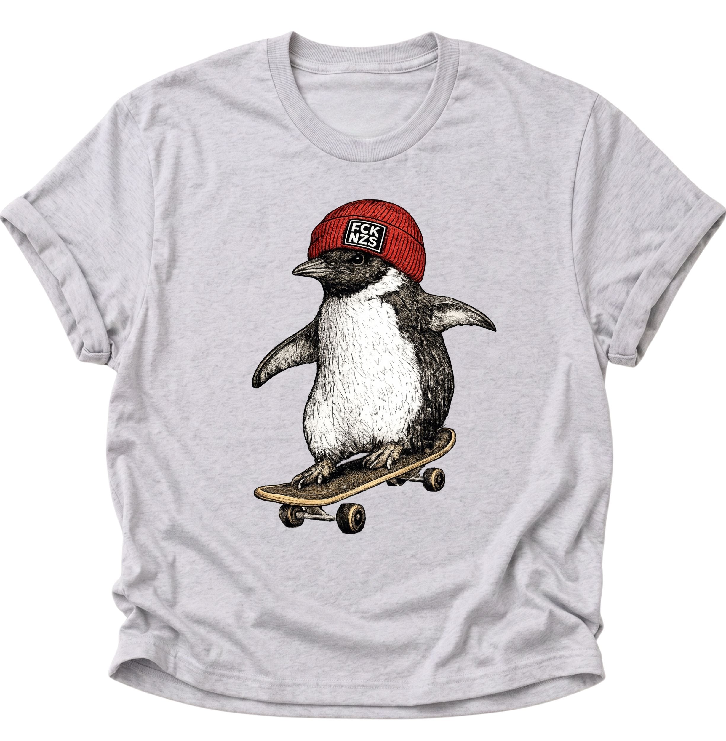 FCK NZS Skater Penguin Unisex T-Shirt