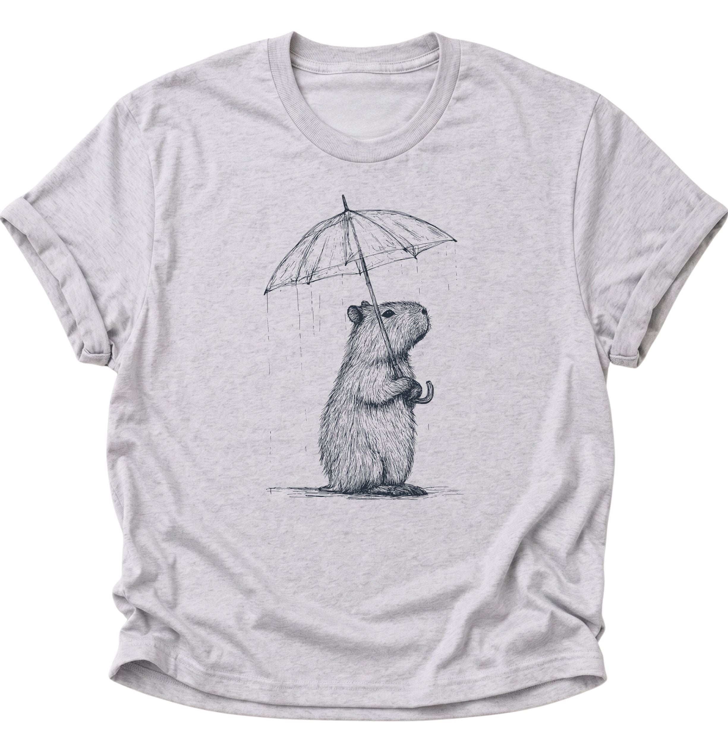Capybara in the Rain Unisex T-Shirt